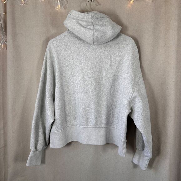 Abercrombie & Fitch Women's Essential Popover Hoodie in Light Gray | Size S/M - Picture 3 of 9